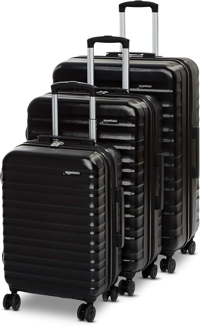 Amazon Basics 3-Piece Set (21", 26", 30"), Hardshell Suitcases With Wheels, Expandable For Up to ... | Amazon (US)