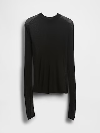 High-Neck Sheer Sweater | Gap (US)