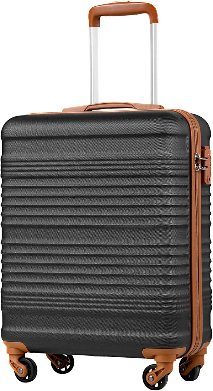 COOLIFE Cabin Suitcase, 55x40x20cm Cabin Luggage with ABS Hard Shell, Lightweight Carry On Suitca... | Amazon (UK)