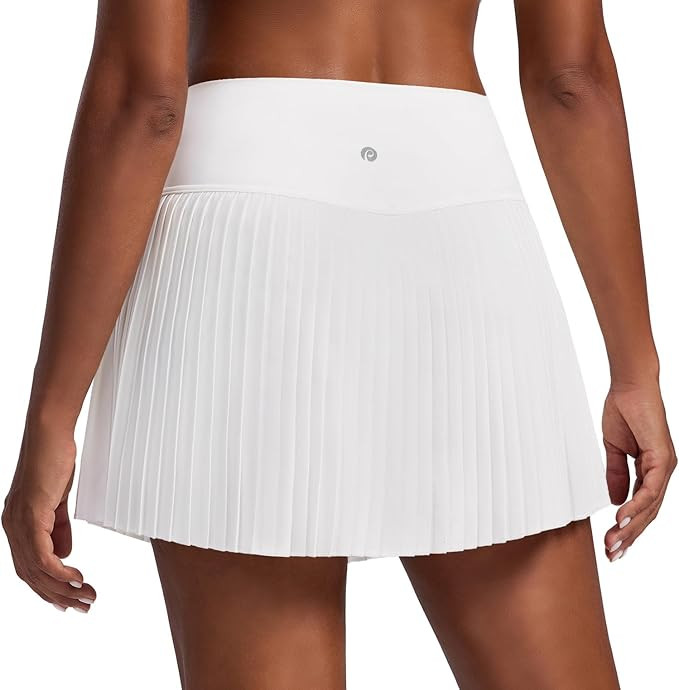 PINSPARK 15" High Waist Pleated Tennis Skirts for Women with Shorts Mini Athletic Workout Golf Sk... | Amazon (US)