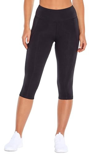 Marika Women's Carrie Slim Fit Capri Legging, Black, Small | Amazon (US)