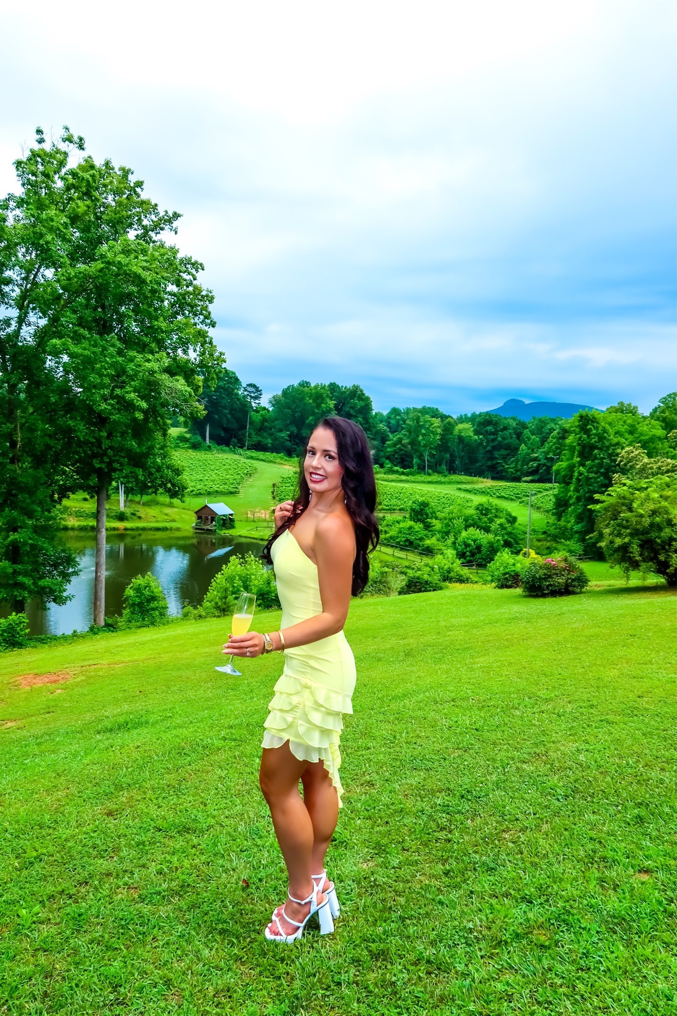 Under $40 amazon strapless asymmetrical ruffle dress (small, 5+ colors), under $15 amazon pearl statement earrings and under $40 amazon white block heel— a perfect wedding guest look! #founditonamazon 



#LTKFindsUnder50 #LTKSaleAlert #LTKWedding