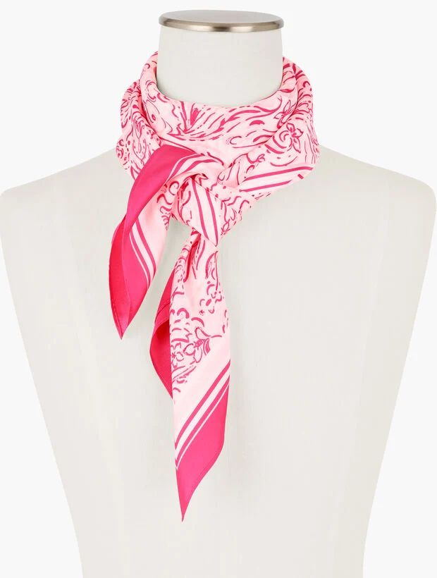 Painted Paisley Silk Square Scarf | Talbots