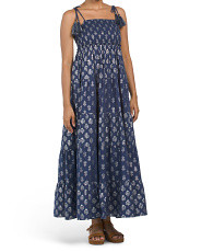 Sia Smocked Maxi Cover-Up Dress | Marshalls