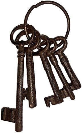 Salomé Idea(TM Large Size Antique Vintage Cast Iron Wall Rack, Key Holder, Handcraft Coat Rack (5 Ke | Amazon (US)