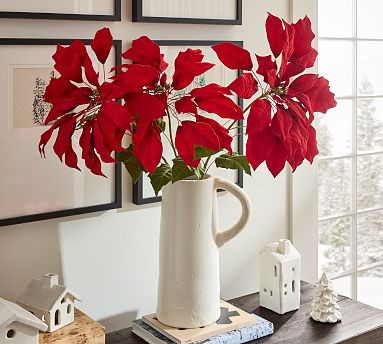 Faux Oversized Poinsettia Stem | Pottery Barn (US)
