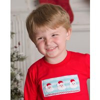 Santa Smocked, Outfit, Boys Santa, Smocked Boys, Toddler Christmas Boy, Christmas | Etsy (US)