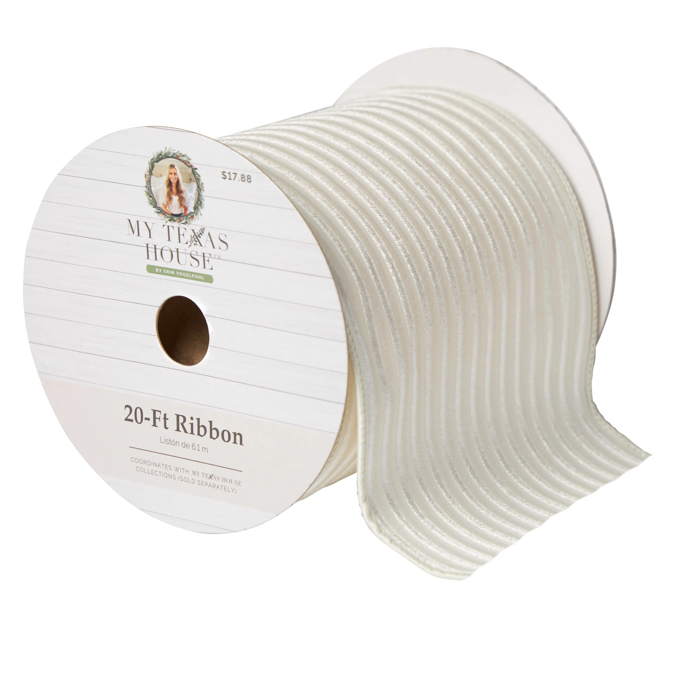 My Texas House Cream Polyester Ribbon, 20 ft | Walmart (US)
