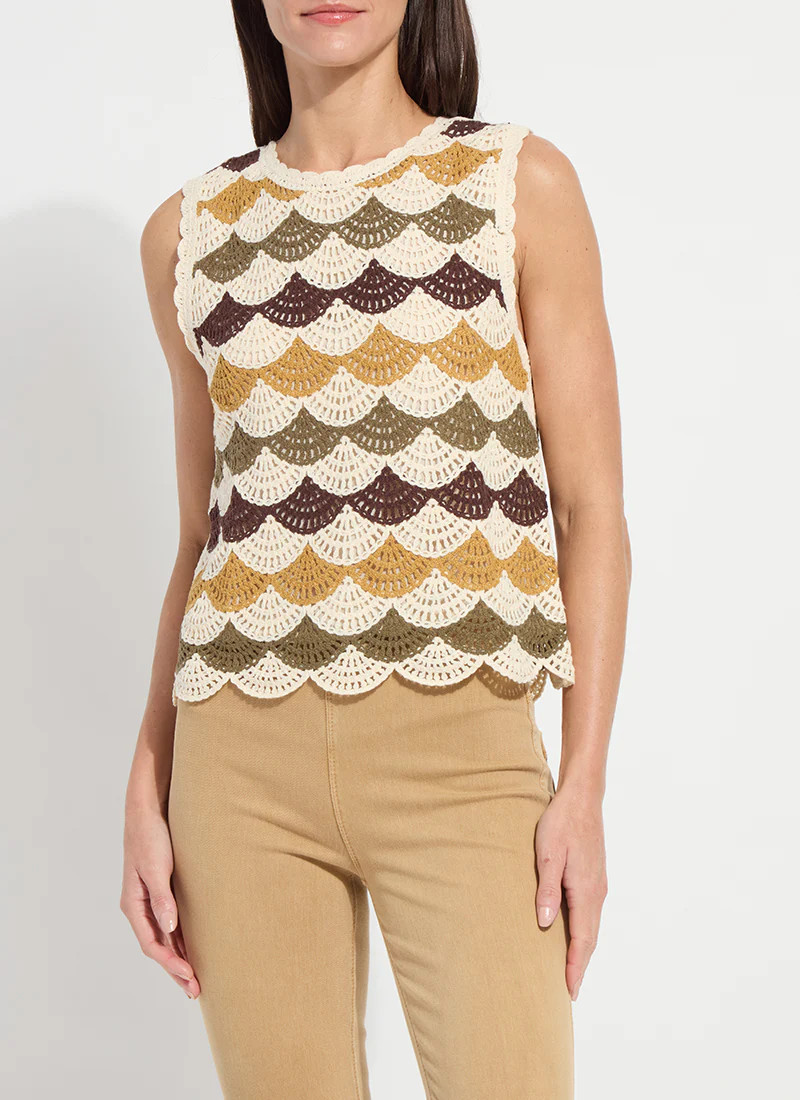 Faye Crochet Knit Shell | Lysse NY