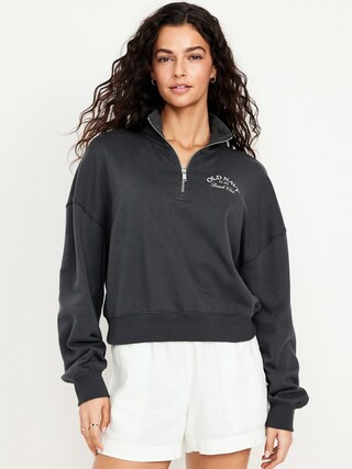 SoComfy Oversized Logo Half Zip | Old Navy (CA)
