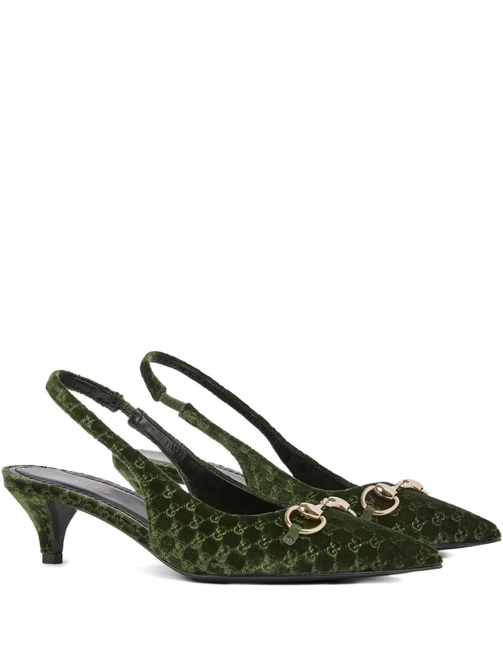 Gucci 45mm horsebit-detail pumps - Green | Farfetch Global