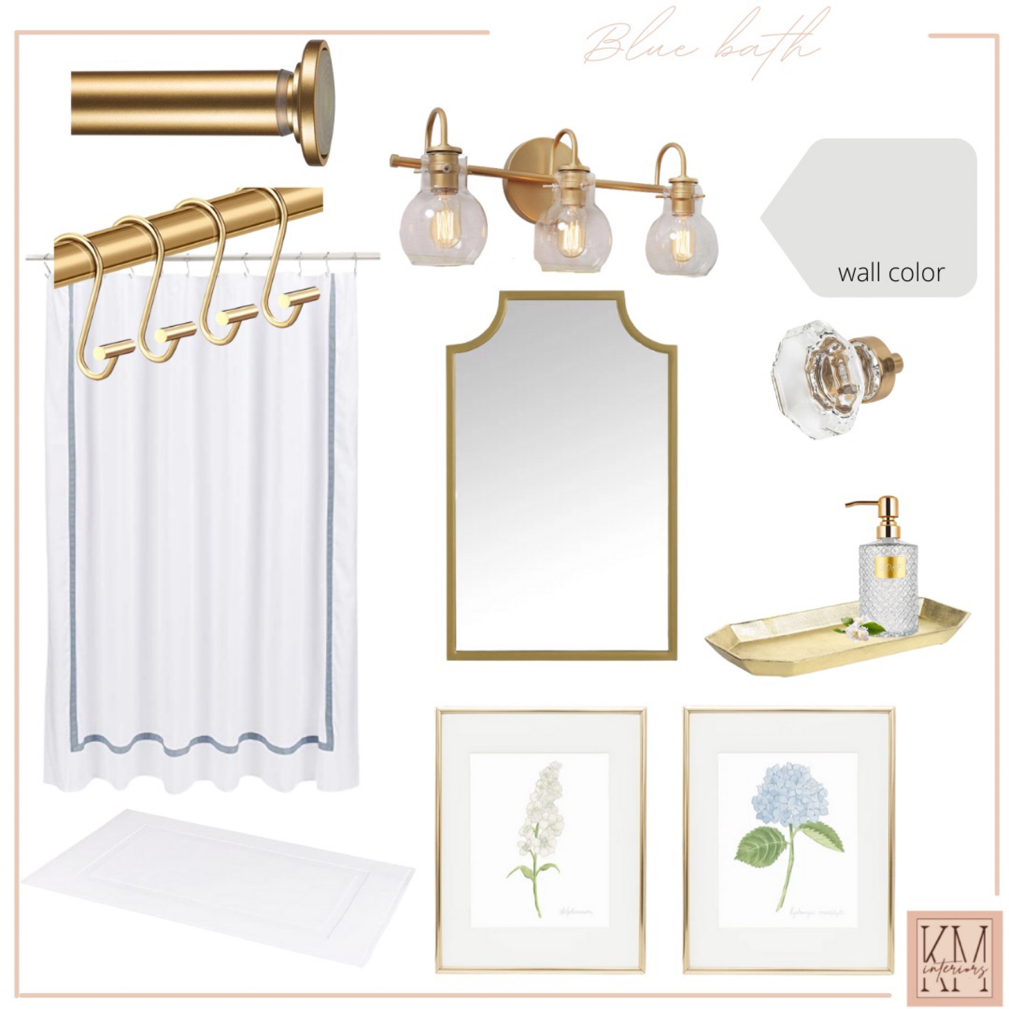 Blue feminine bathroom 
Girl bathroom 
Gold accents 

#LTKfamily #LTKkids #LTKhome