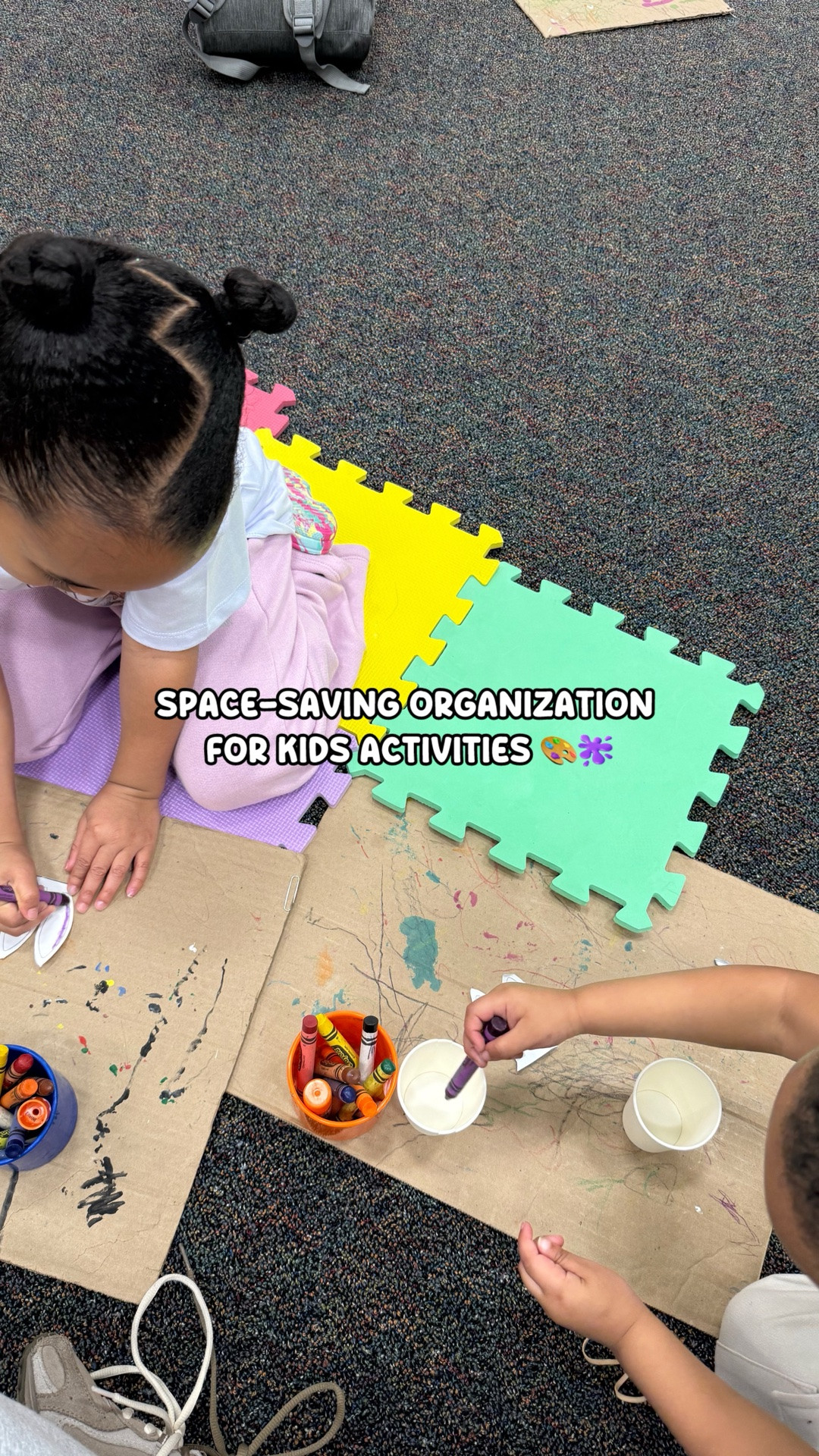 Space saving organization for kids activities 🫟🎨

#LTKmomlife #LTKHome #LTKKids