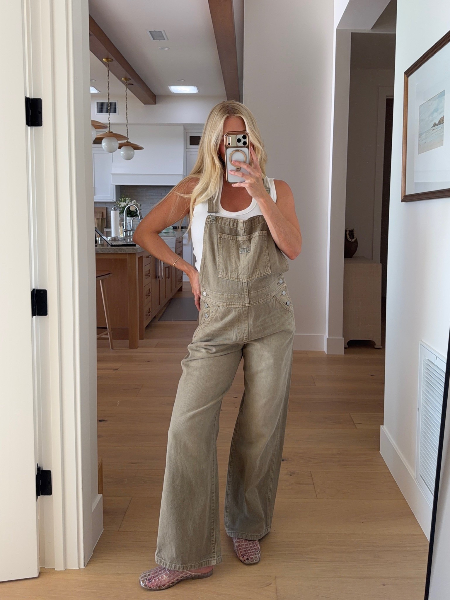 Wearing a medium in tank & overalls (sized up for pregnancy), shoes run tts, code “KPGS20!” for discount on bracelet, necklace, and pointer finger ring! #kathleenpost

Errands outfit, casual look, bump friendly, maternity look

#LTKootd #LTKSeasonal #LTKBump