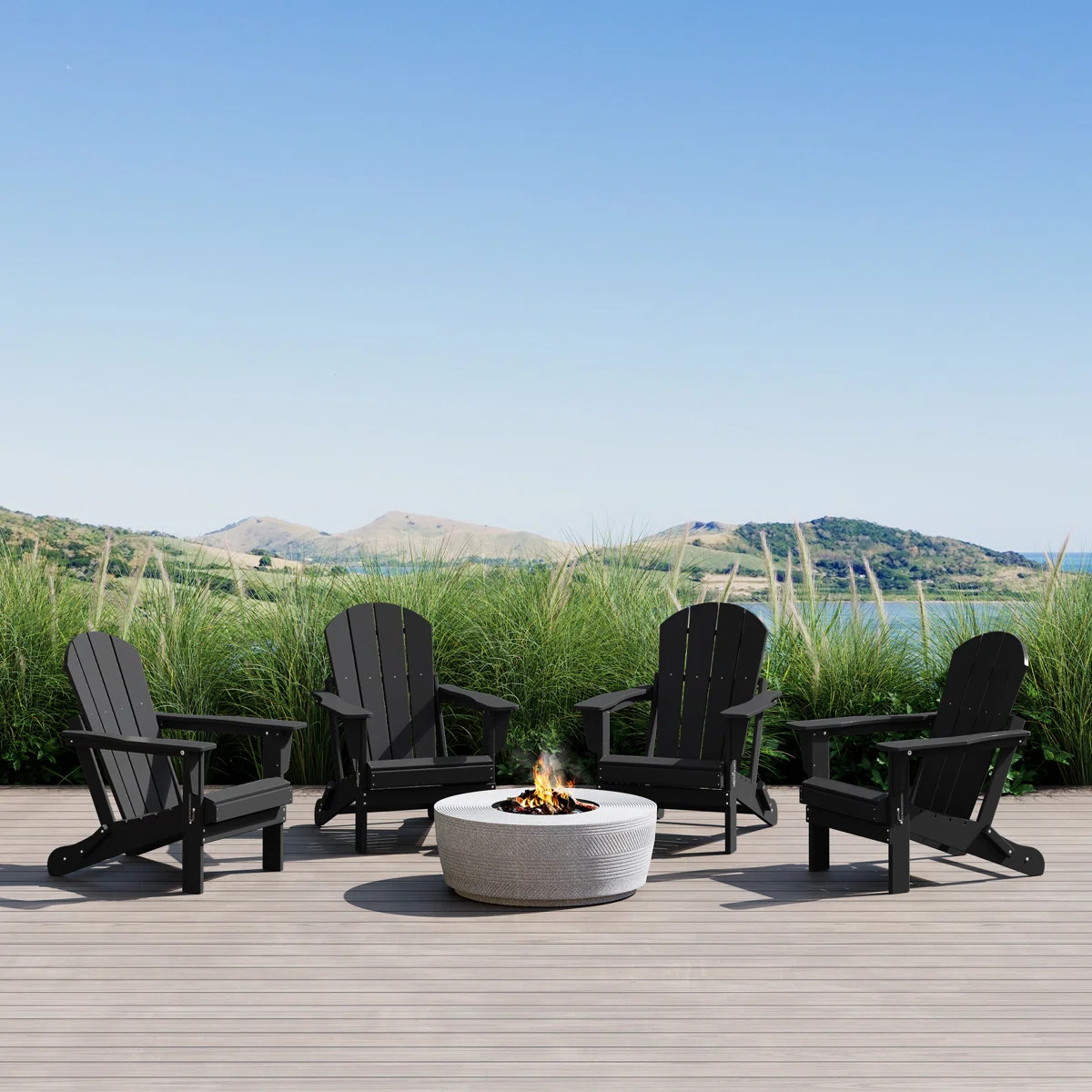 Laguna HDPE Folding Adirondack Chair (Set of 4) | Wayfair North America