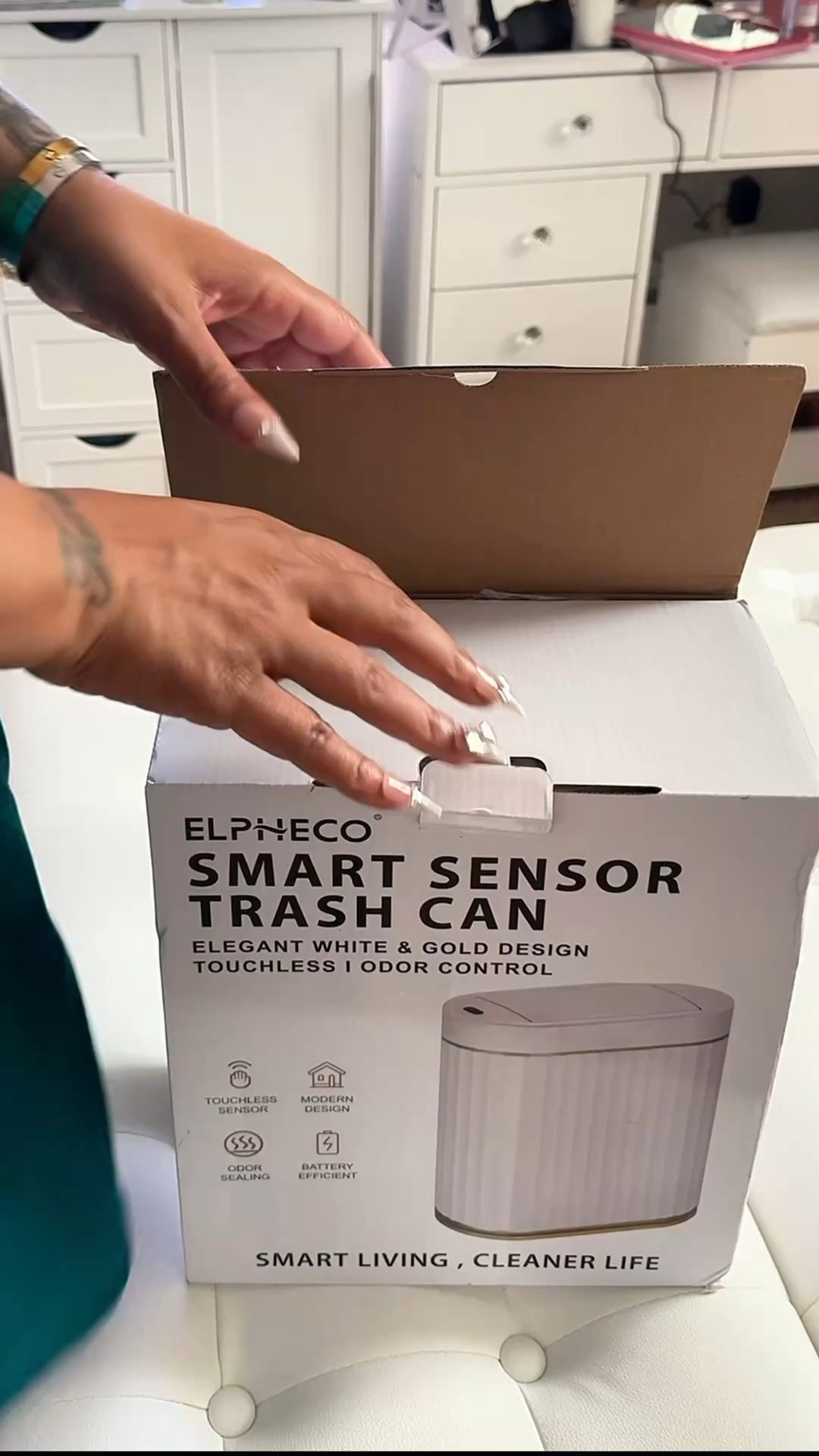 Here’s a LTK caption style that fits shopping posts and feels more lifestyle than sales:

Clean beauty room = better content days ✨ I added this motion sensor trash can to my beauty space and it’s one of those little upgrades that makes a big difference. Just wave your hand and it opens automatically — perfect when I’m doing makeup, filming content, or tossing cotton pads and wipes. Keeps my vanity area clean and aesthetic without touching the lid.

Shop it here on my LTK 🖤

#LTKhome #LTKbeauty #LTKcreator #vanitysetup #beautyroomdecor #contentcreatorsetup #homedecorfinds

#LTKSpringSale #LTKselfcare #LTKHome