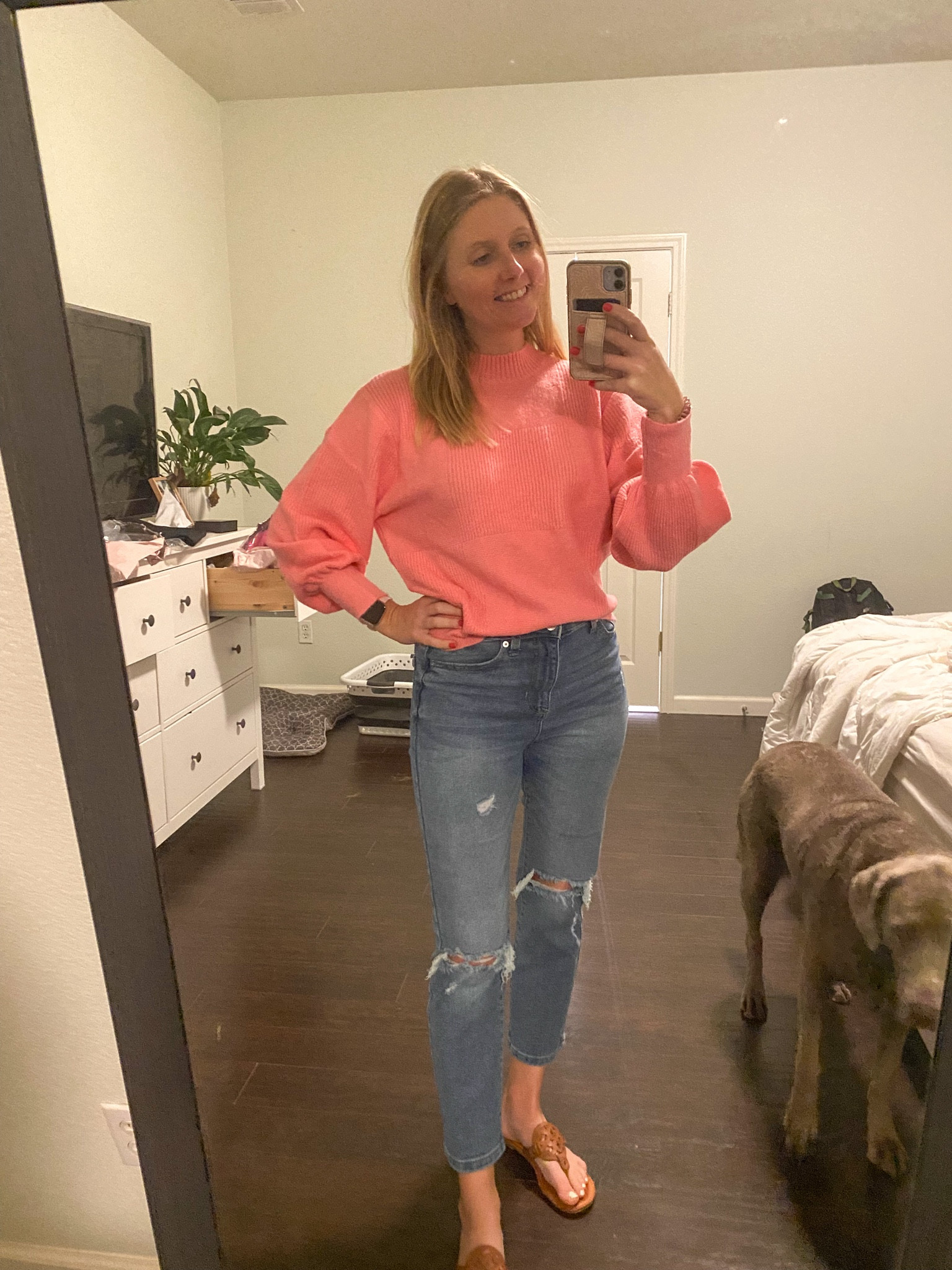 This sweaters color brings a pop of color to winter! It is more of a salmon color than the light pink shown on the website 

#LTKGiftGuide #LTKHolidaySale #LTKfindsunder50