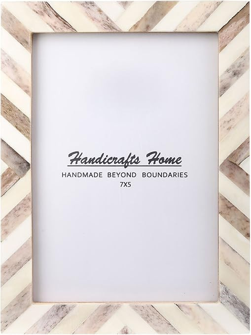 Handicrafts Home Picture Photo Frame Chevron Herringbone Art Inspired Vintage Wall Decor Gift Fra... | Amazon (US)