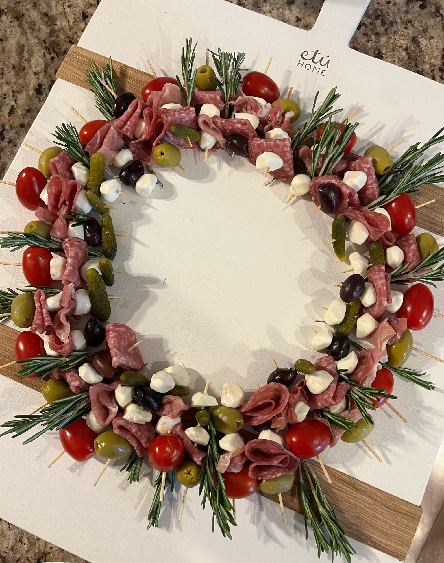 Christmas wreath charcuterie board🧀🫒🥩🍅 I love this charcuterie board for hosting & entertaining all throughout the year! 

#LTKparties #LTKSeasonal #LTKGiftGuide