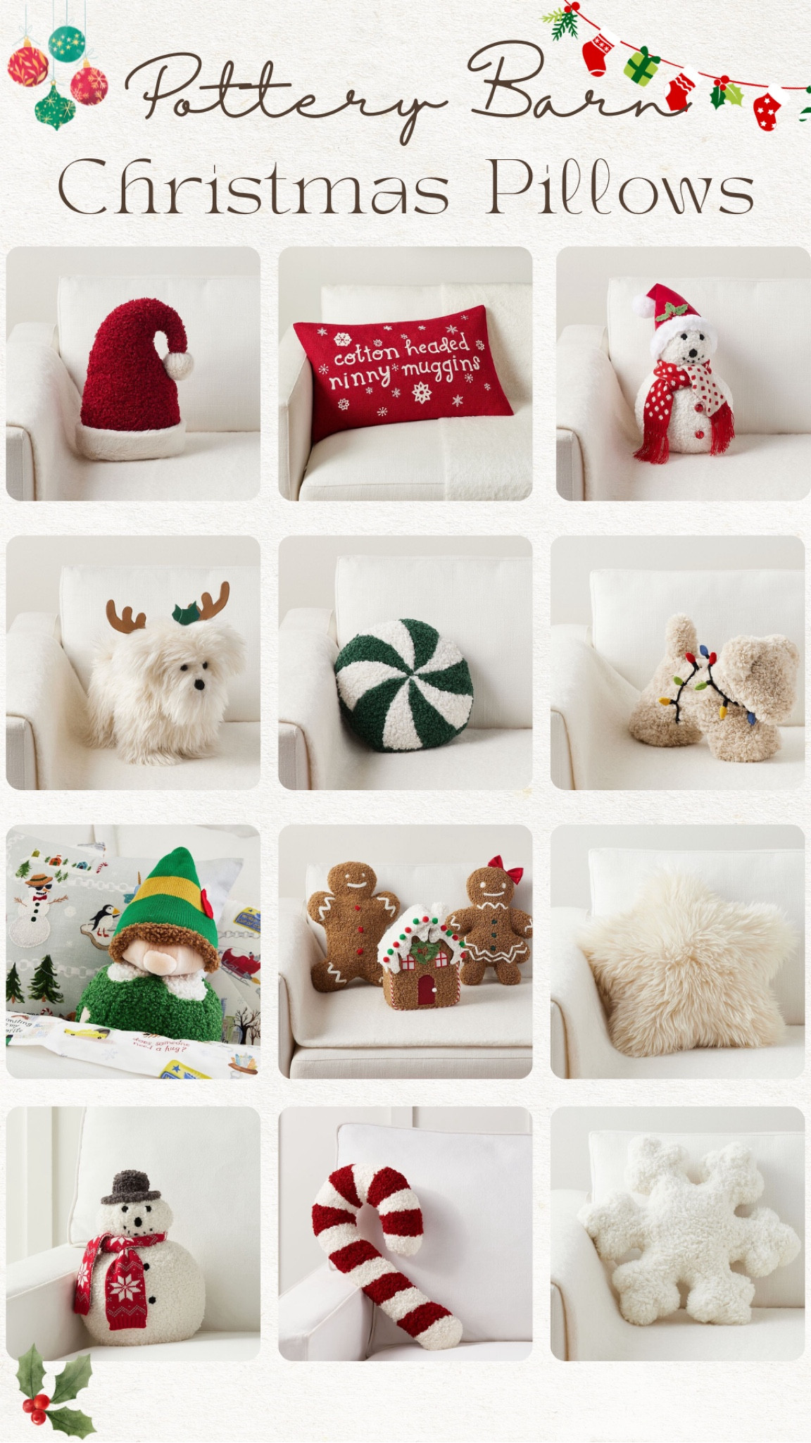 Pottery barn Christmas. Christmas pillows. Christmas decor  

#LTKHolidaySale #LTKHoliday #LTKSeasonal