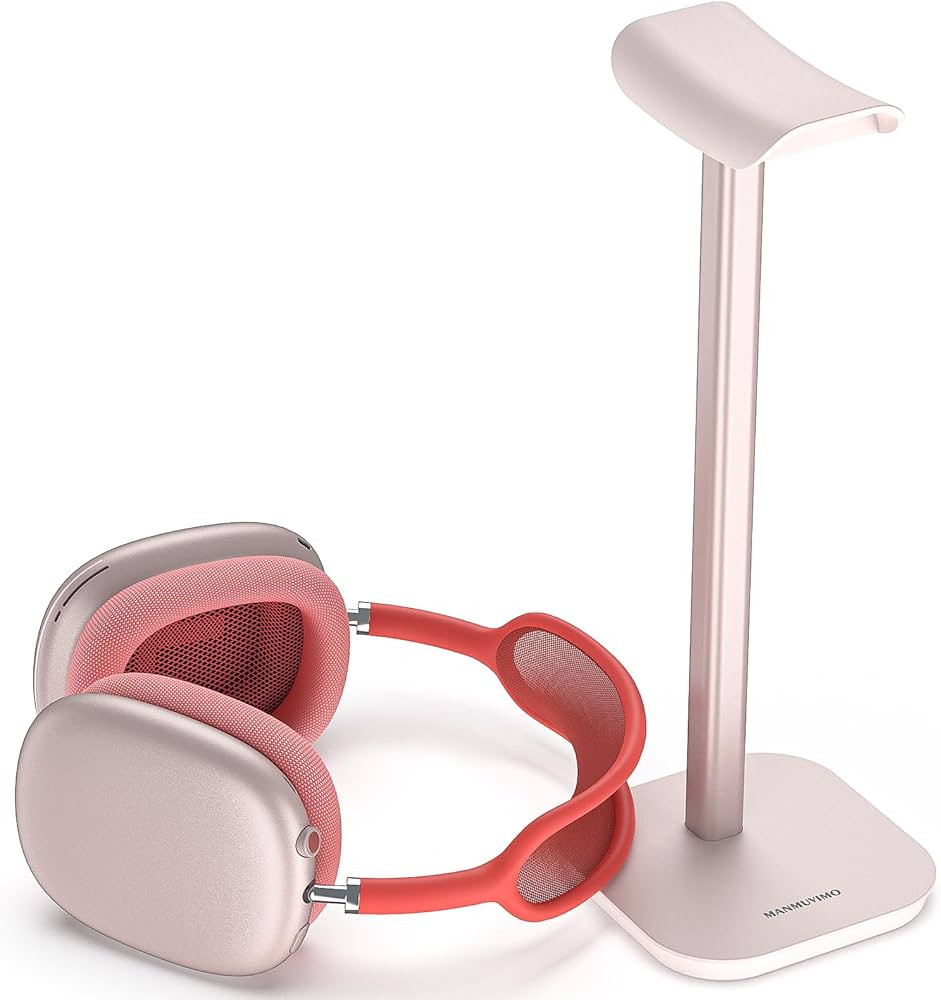 MANMUVIMO Headphone Stand, Desktop Headset Holder Desk Earphone Stand Aluminum Headset Hanger Hea... | Amazon (US)