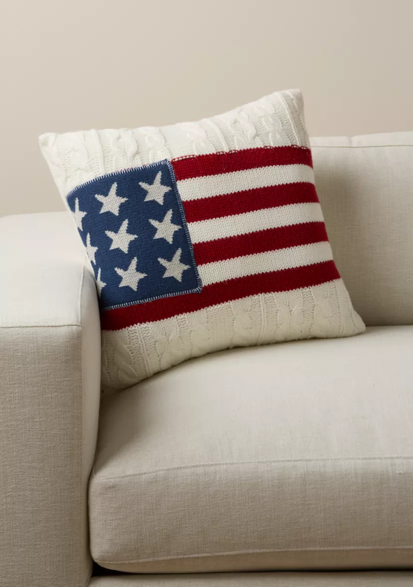 Knit Flag Pillow | Belk