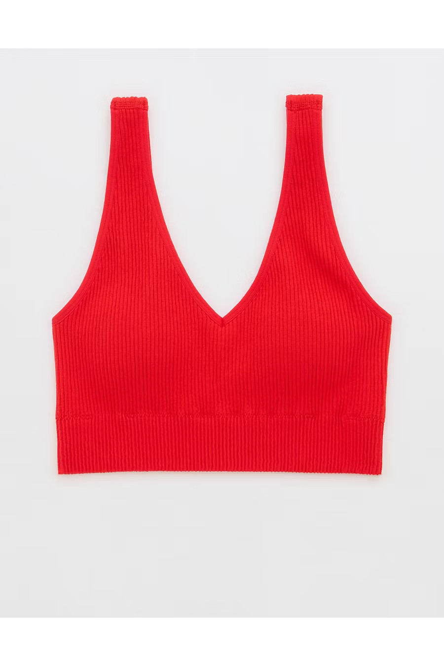 Superchill Seamless Padded Voop Bralette Women's Bright Red L | Aerie