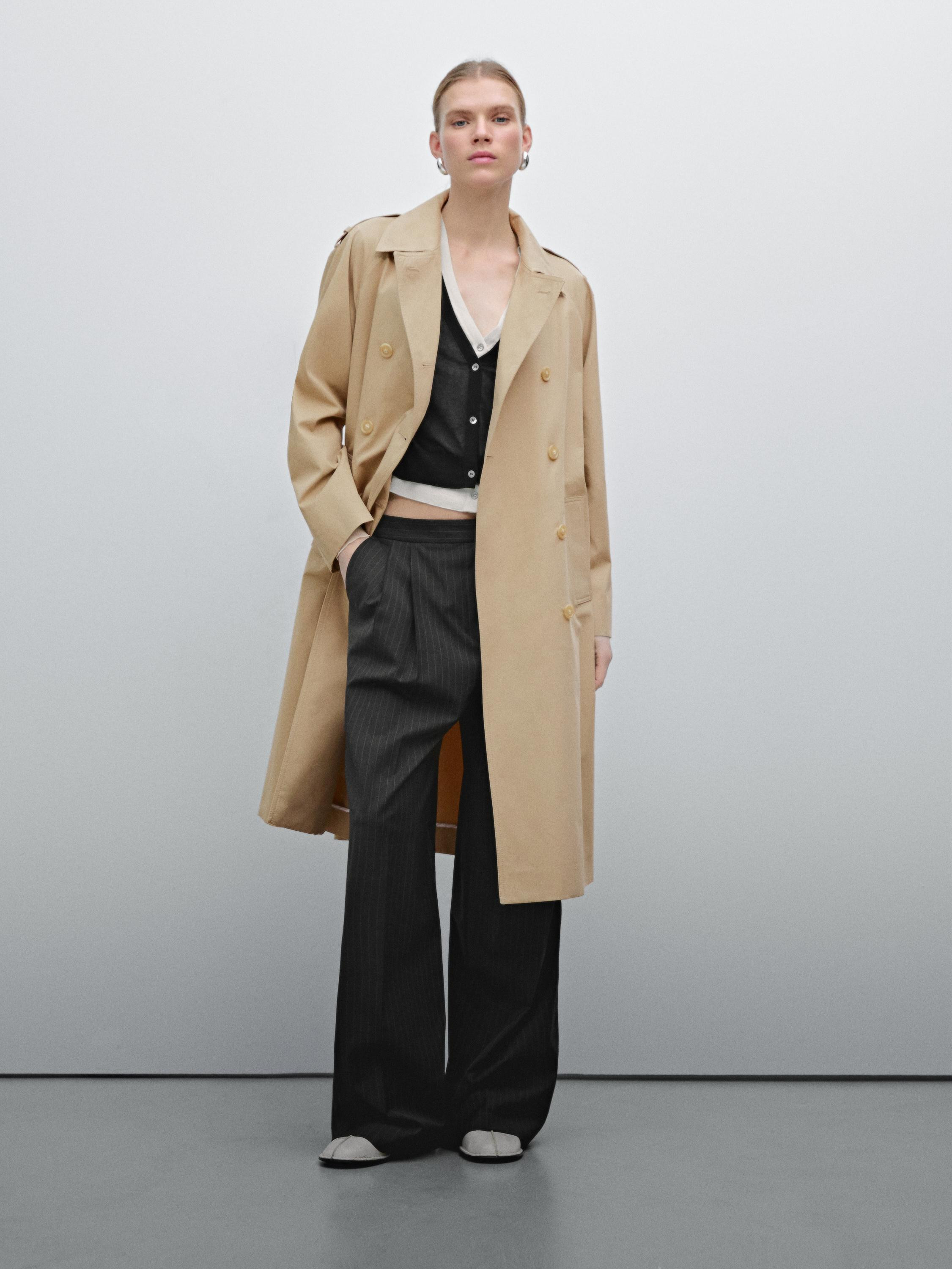 Classic 100% cotton trench coat | Massimo Dutti US