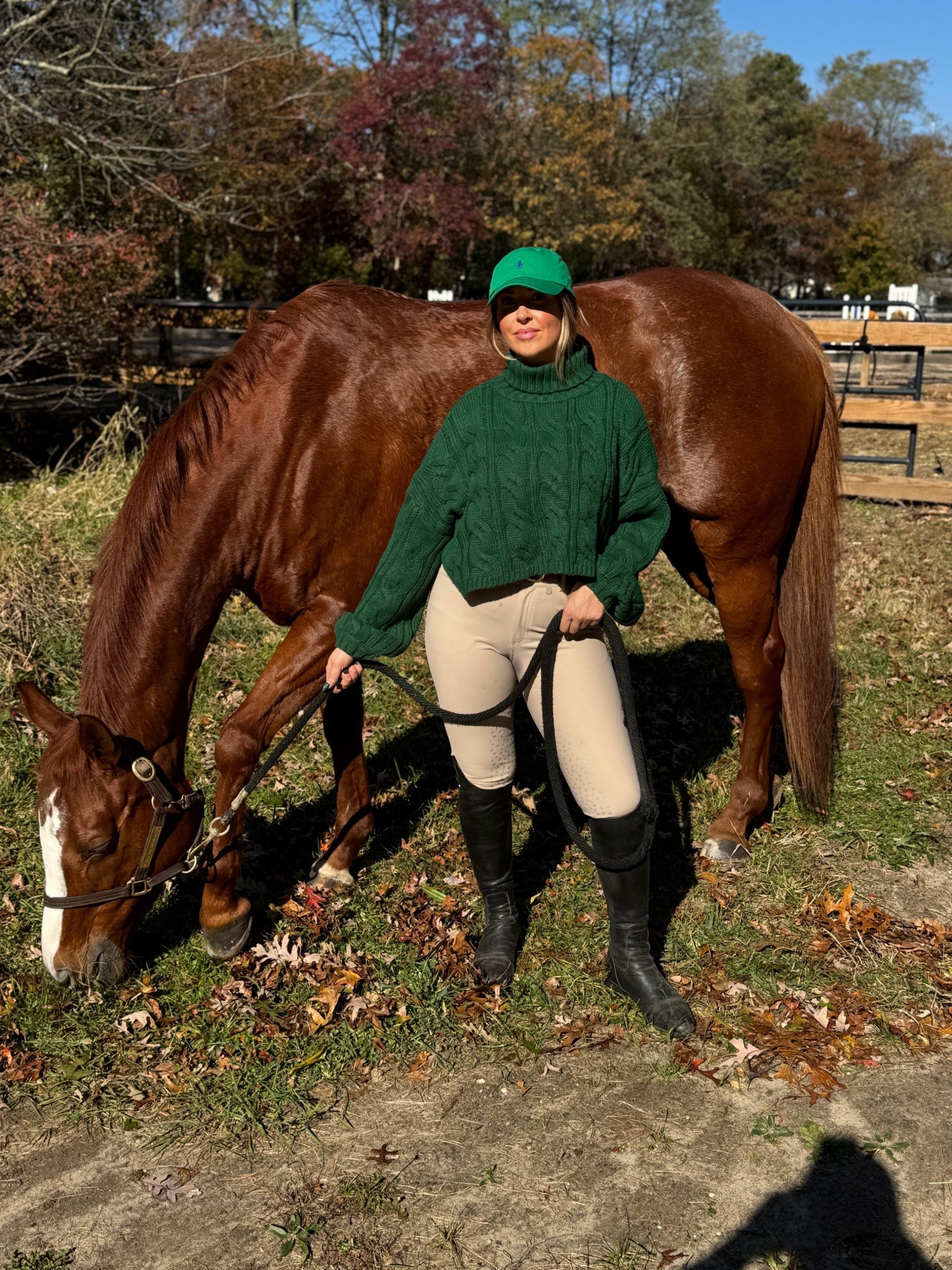 Equestrian looks fall edition. Obsessed with this green cable knit sweater 

#LTKFindsUnder50 #LTKSaleAlert #LTKGiftGuide