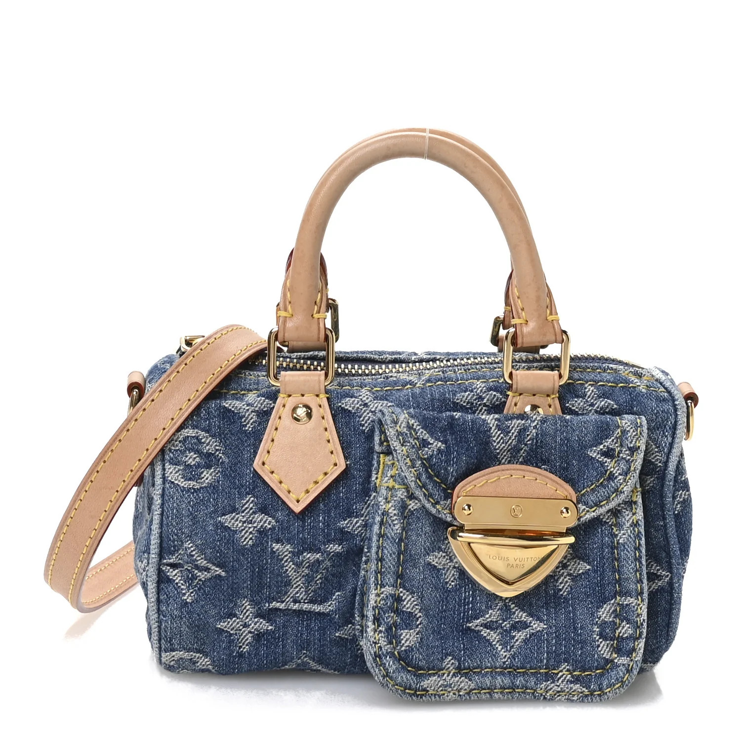 Monogram Denim Nano Speedy Blue | FASHIONPHILE (US)