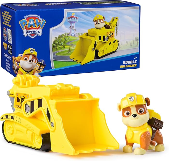 PAW Patrol Rubble's Bulldozer Toy Truck with Collectible Action Figure | Amazon (US)