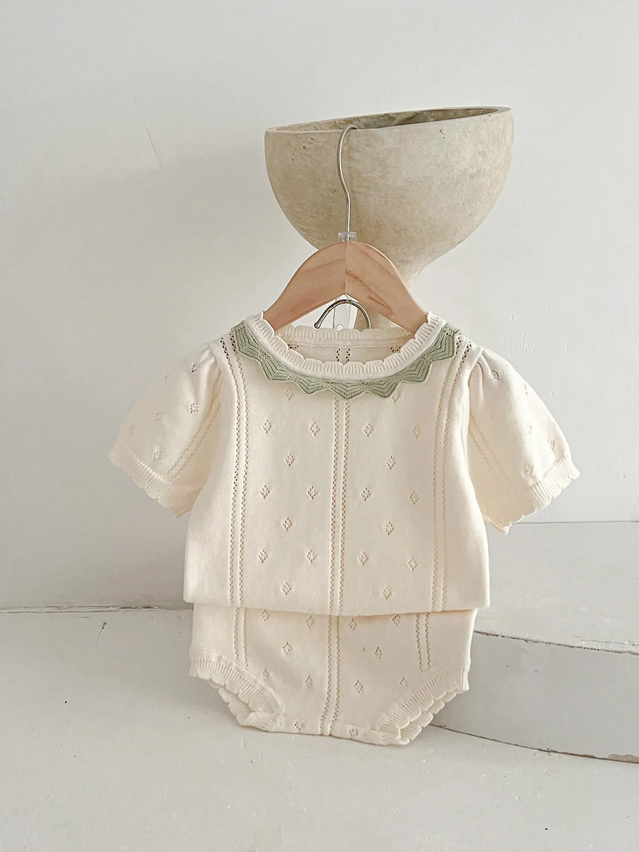 Baby Girls Casual Hollow Out Short Sleeve Knit Top & Shorts Set Clothes - Temu | Temu Affiliate Program