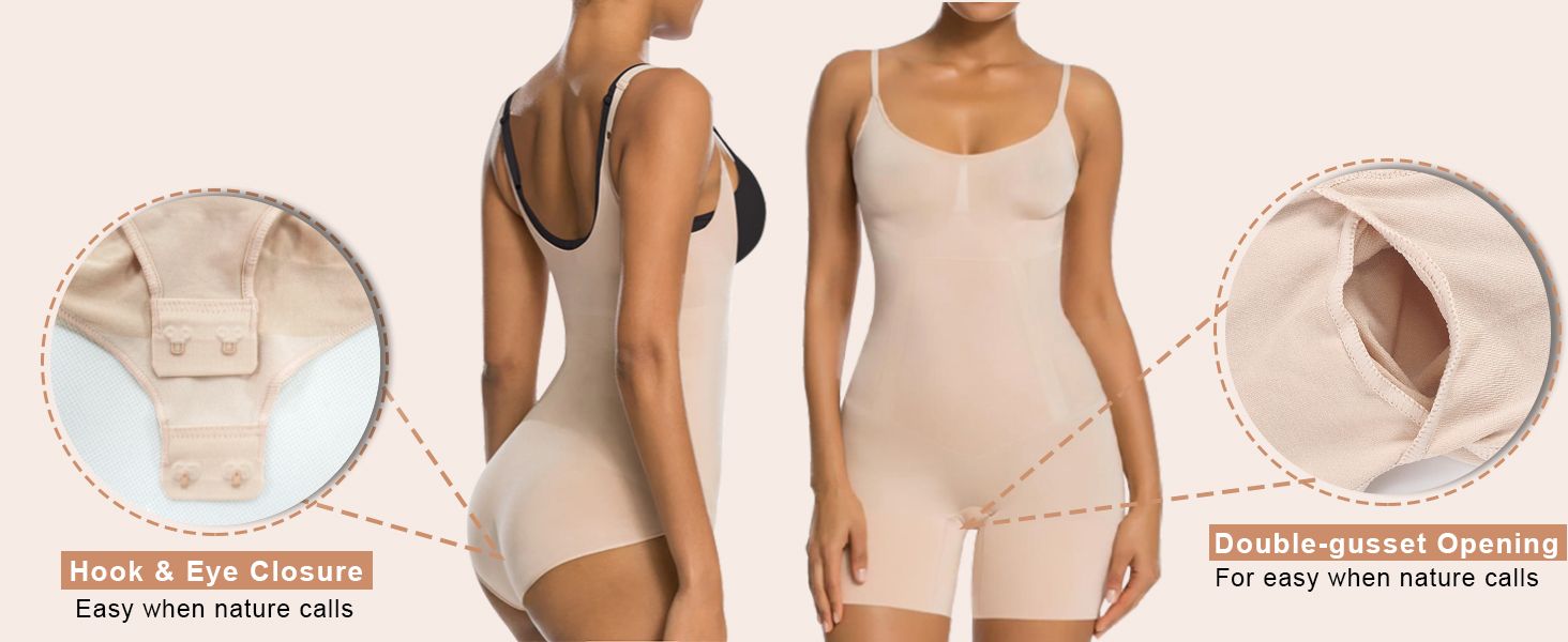 SHAPERX Bodysuit for Women Tummy Control Shapewear Mid-Thigh Seamless Full Body Shaper | Amazon (US)