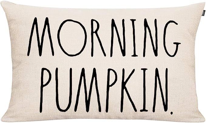 GTEXT 20"x12" Morning Pumpkin Throw Pillow Cover Autumn Decor Fall Decor Mordern Farm Pillow Case... | Amazon (US)