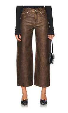 Free People x We The Free Misha Faux Leather Pant in Rusty from Revolve.com | Revolve Clothing (Global)