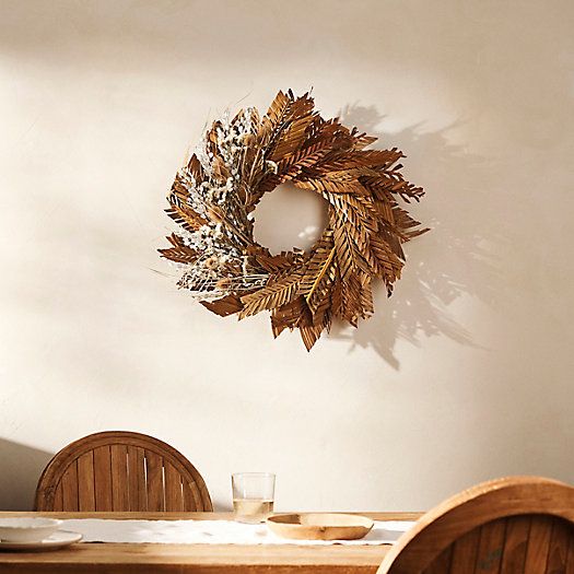 Dried Fern, Statice + Pennycress Wreath | Terrain