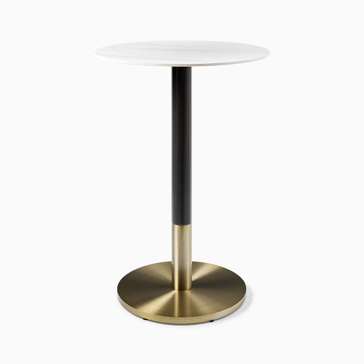 Orbit Restaurant Round Bar Table - Porcelain | West Elm (US)