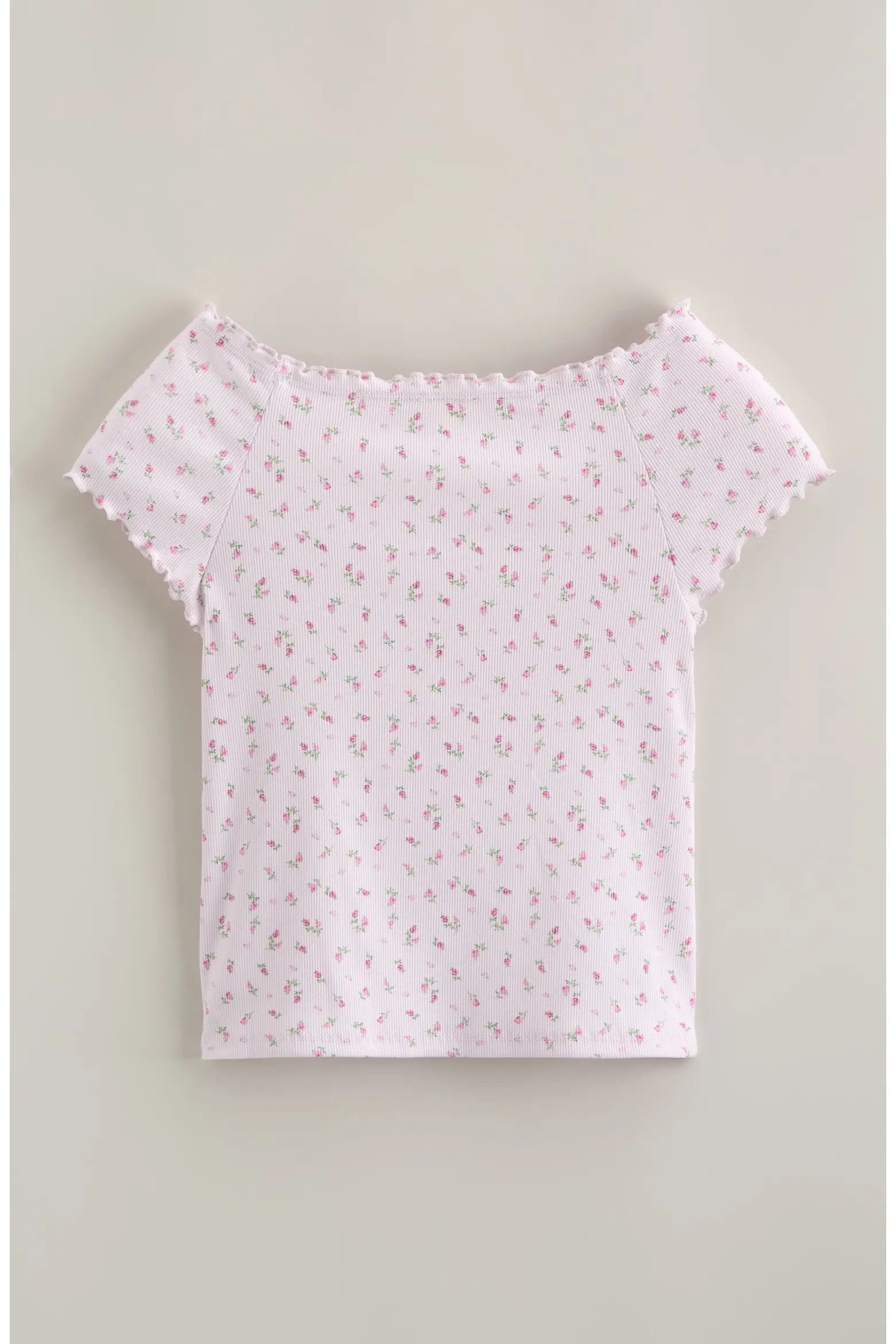 Treasure & Bond Kids' Lettuce Edge Rib T-Shirt (Women) | Nordstrom | Nordstrom