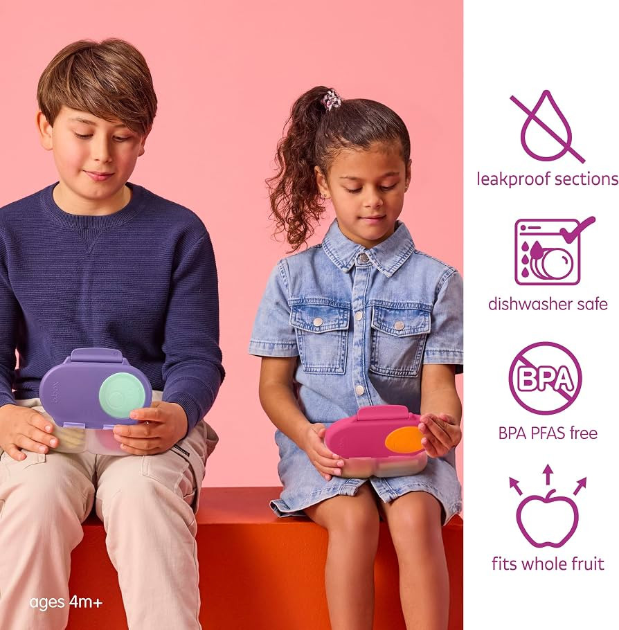 b.box Snack Box 2-Pack, Snack Containers for Kids, 1.75 Cup Kids Lunch Box | Amazon (US)