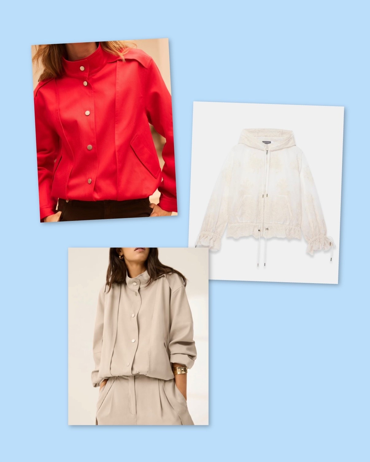 Light layering jackets to add to your forever closet!  Love the pop of red, and the gorgeous lace poo over is stunning!

#LTKOver40 #LTKSeasonal #LTKTravel