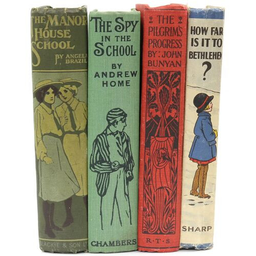 Vintage English Children's Books - Set of 4 - Rose Victoria - Red | One Kings Lane