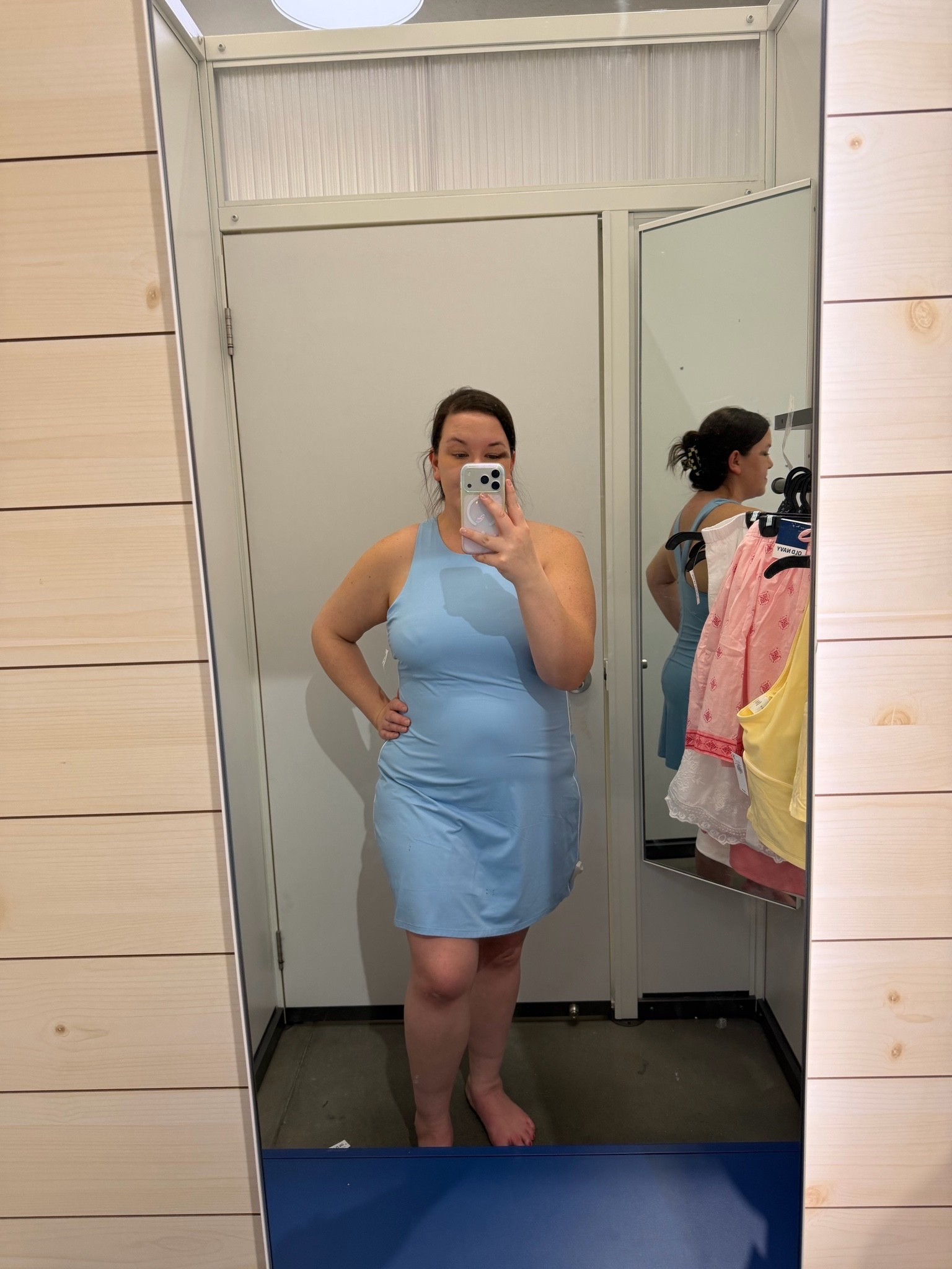 Athletic blue dress, With shorts wearing an XL

#LTKMidsize #LTKSeasonal #LTKfitnessgoals