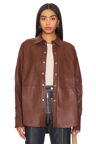 Easy Rider Faux Leather Shacket
                    
                    Free People | Revolve Clothing (Global)