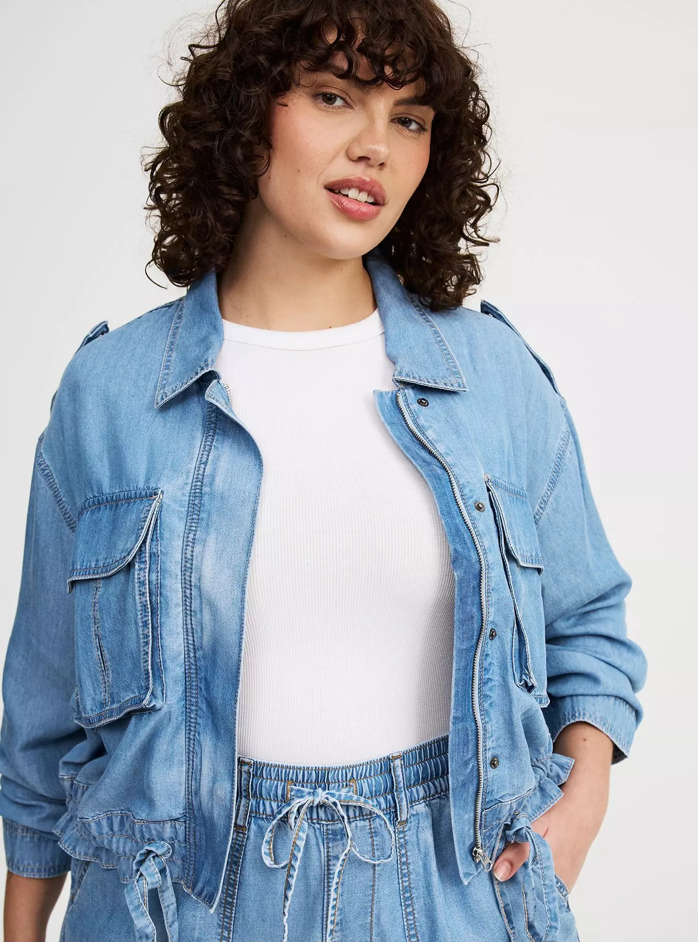 Tencel Denim Utility Jacket | Torrid (US & Canada)