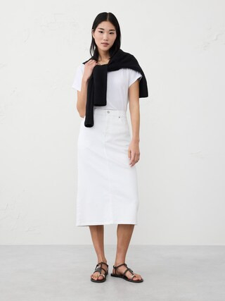 Denim Midi Pencil Skirt | Banana Republic Factory