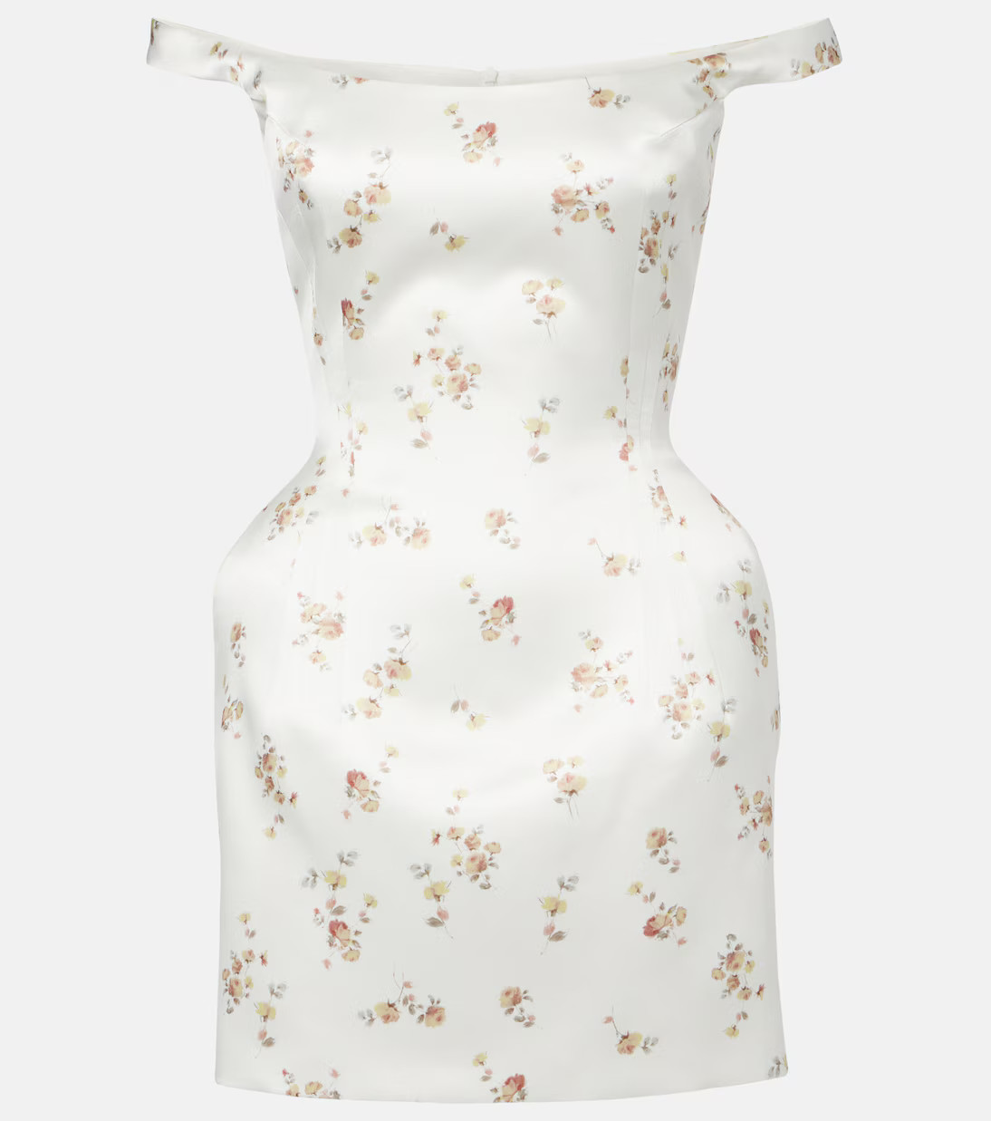 Floral off-shoulder silk minidress | Mytheresa (INTL)