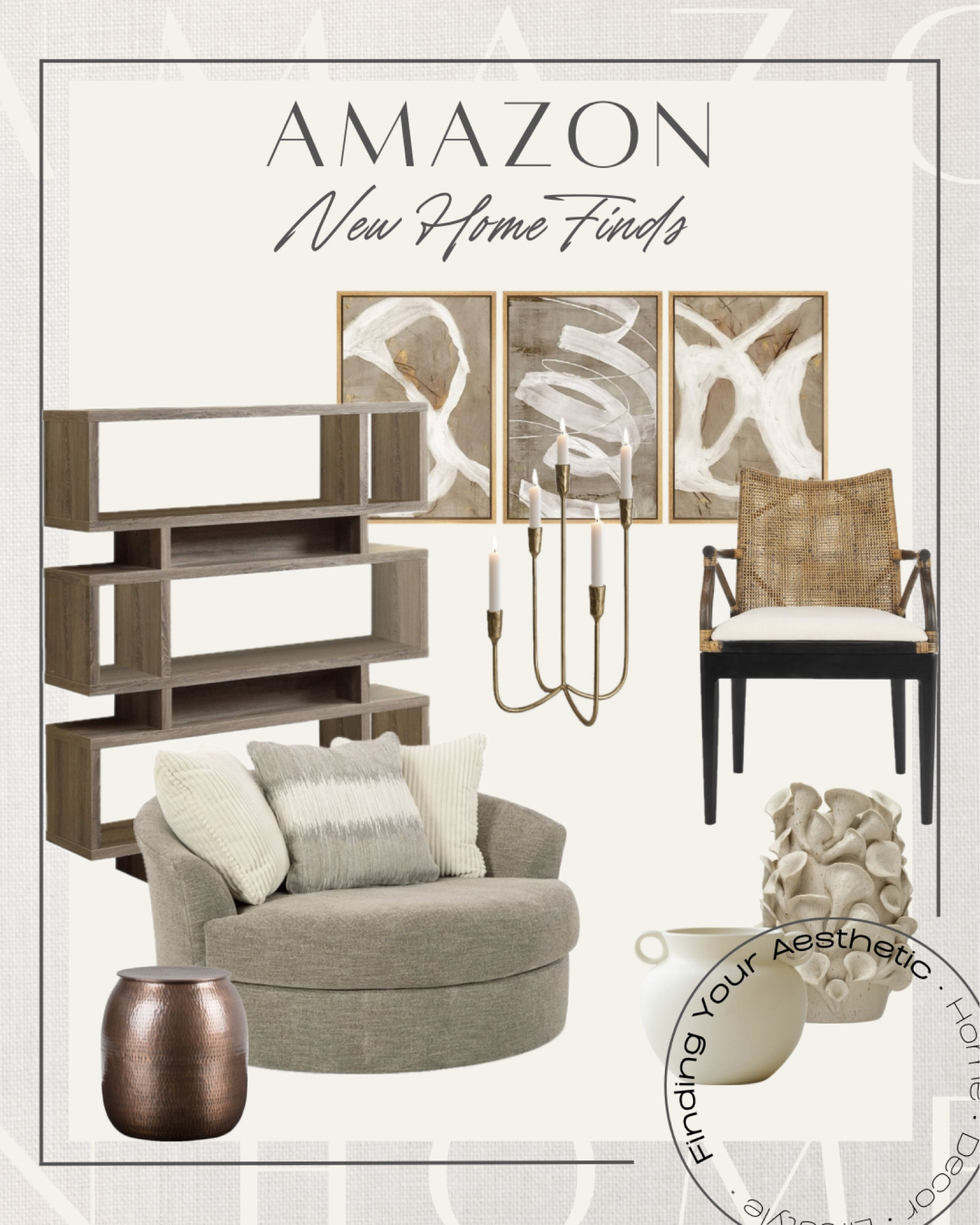 Amazon Home new finds -

Modern wall art // neutral style // neutral decor // dining chair // organic modern vase // neutral vessel // cozy swivel chair // oversized chair // modern bookshelf // Amazon styled home

#LTKStyleTip #LTKHome #LTKSaleAlert