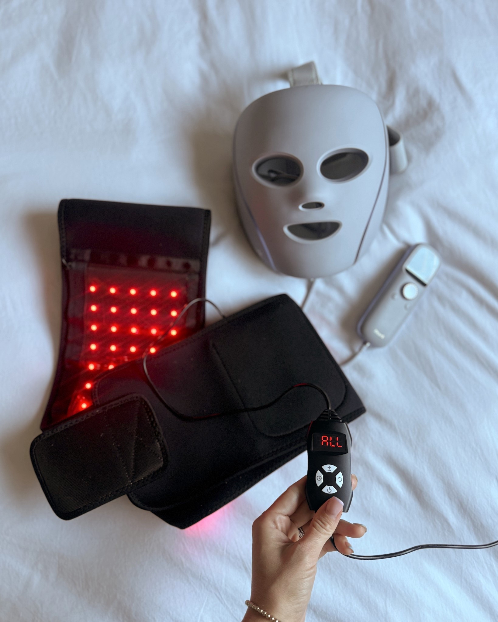 RED LIGHT | the best mask and wrap. My superpowers during this surgery recovery. I look forward to it all day and notice a huge difference if I forget to use! Big believer in red light therapy.✨

#LTKselfcare #LTKdayinmylife #LTKBeauty