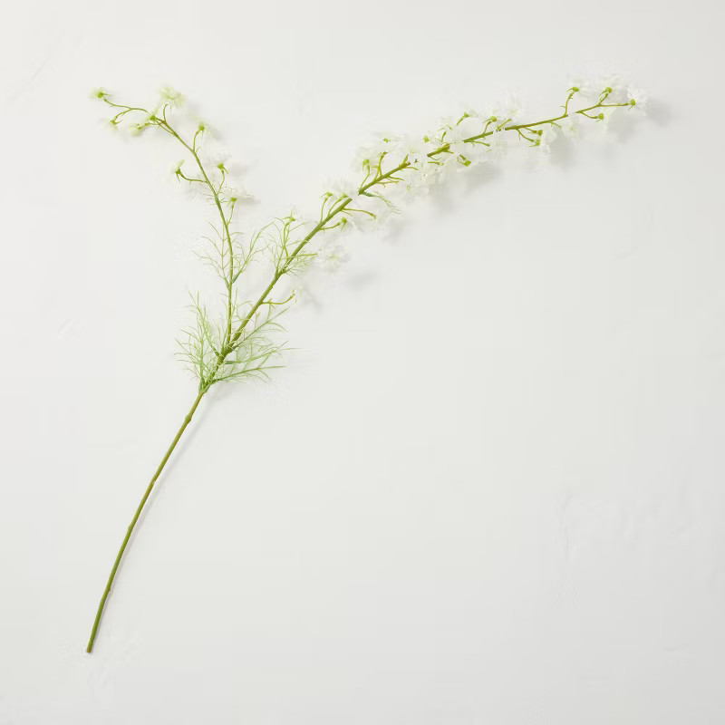 32" Faux White Delphinium Flower Stem - Hearth & Hand™ with Magnolia | Target