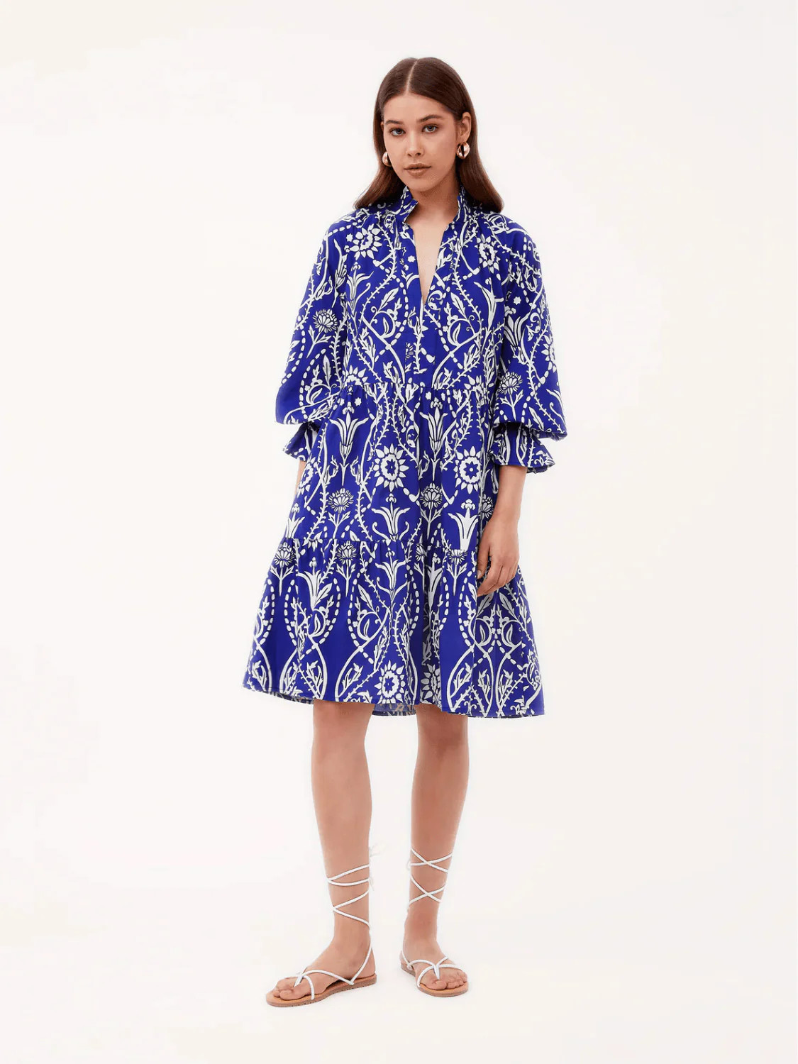 Juliet Dress in Assisi Indigo | Beau & Ro